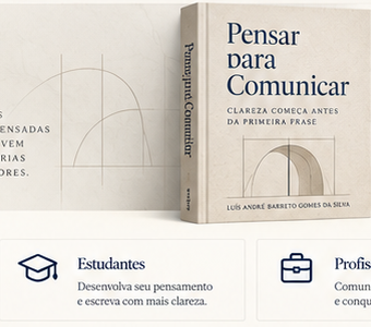 Livro Pensar para Comunicar em composição editorial